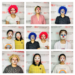 陽洋零基礎(chǔ)學員第一次動物妝作品：樂清哪里有學化妝|柳市學化妝|動物妝的畫法|